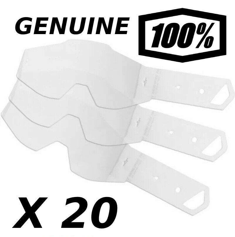 100% MX Goggle Tear-Offs (Adult) Standard 20 Pack