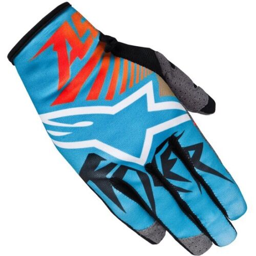 Alpinestars MX Motocross Gloves Racer Braap Blue Orange Red