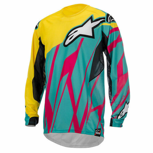 Alpinestars MX Motocross Jersey TECHSTAR Teal Yellow Magenta