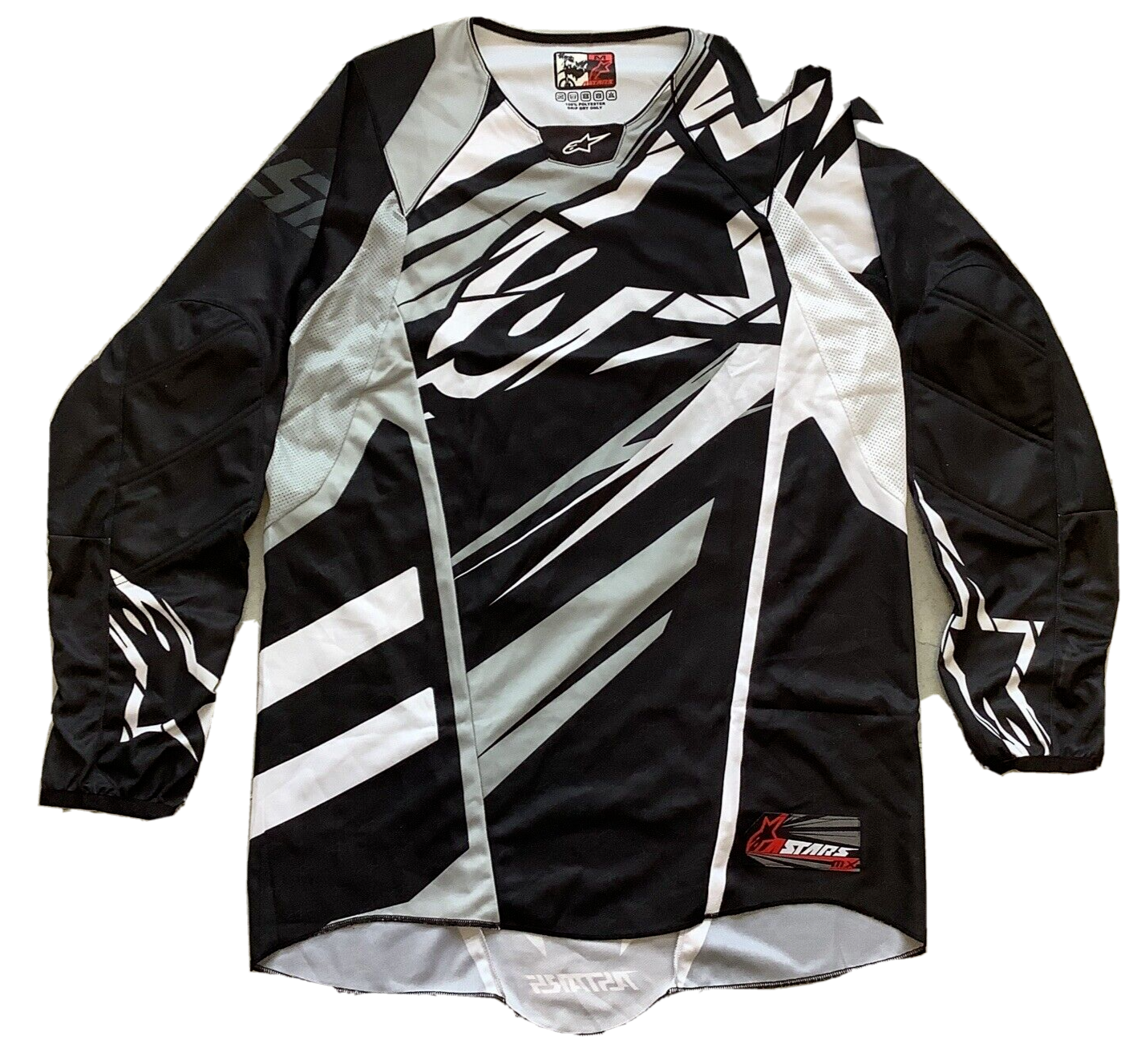 Alpinestars MX Motocross Jersey Techstar Black White