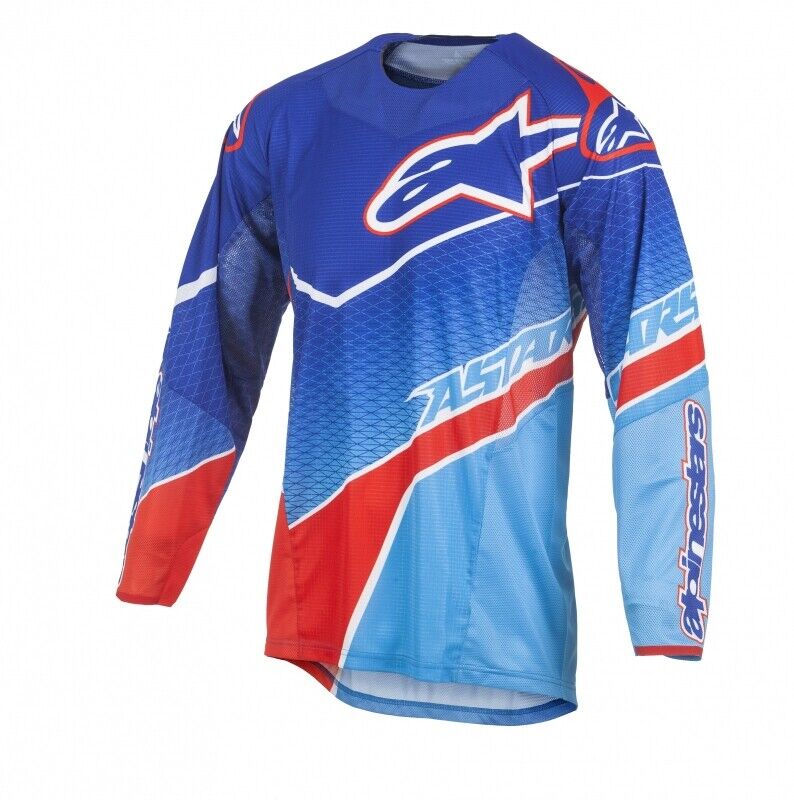 Alpinestars MX Motocross Jersey Techstar Venom Blue Cyan Red