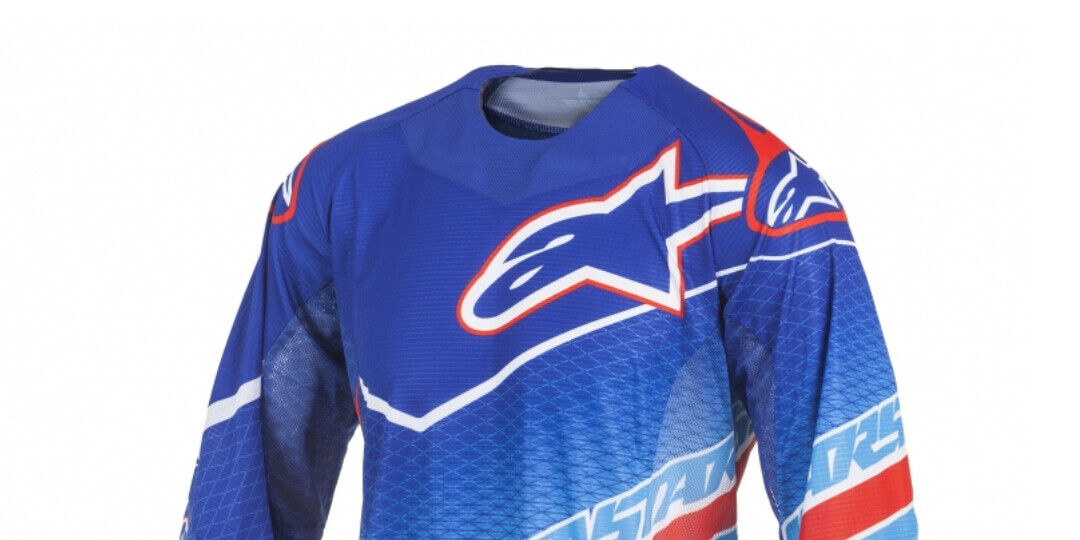 Alpinestars MX Motocross Jersey Techstar Venom Blue Cyan Red