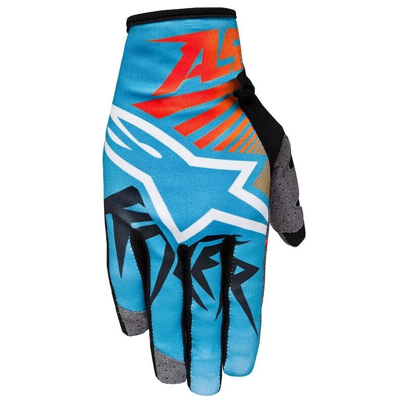 Alpinestars MX Motocross Gloves Racer Braap Blue Orange Red