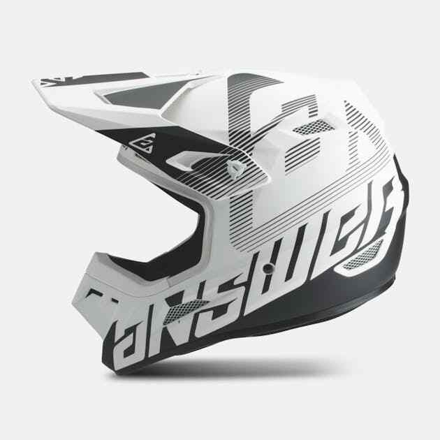Answer YOUTH MX Motocross Helmet AR-1 White Black
