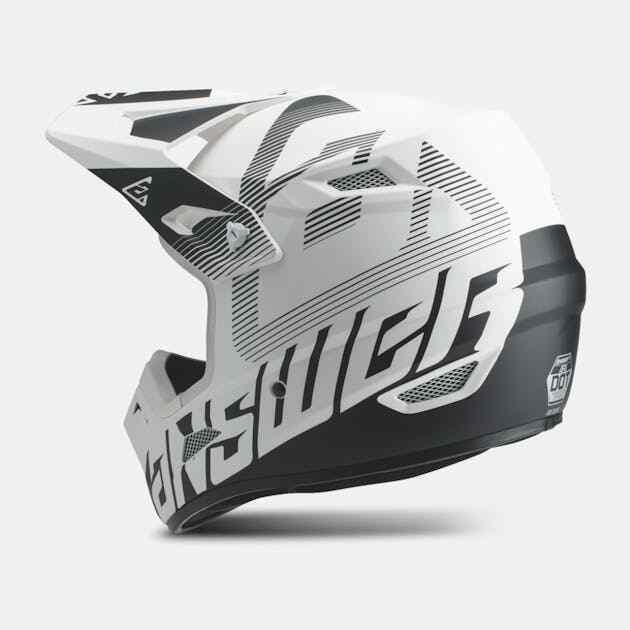 Answer YOUTH MX Motocross Helmet AR-1 White Black