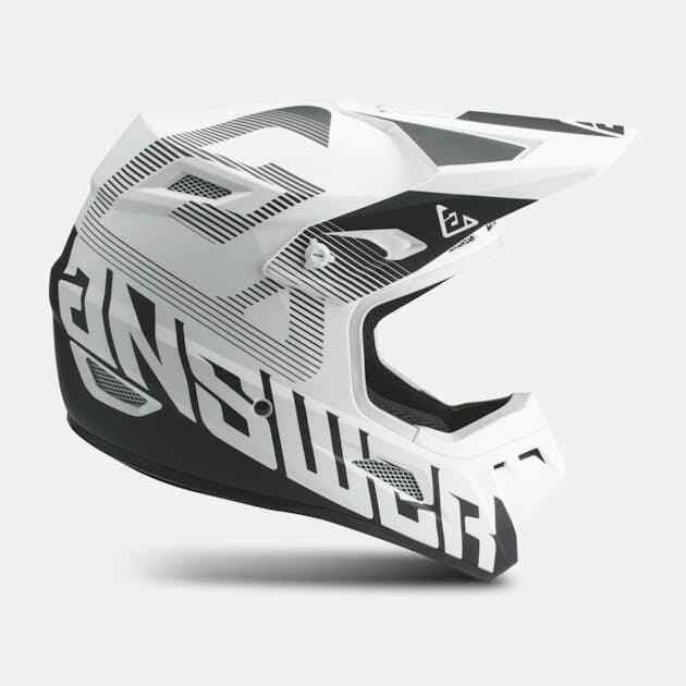 Answer YOUTH MX Motocross Helmet AR-1 White Black