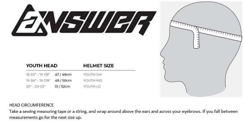 Answer YOUTH MX Motocross Helmet AR-1 White Black
