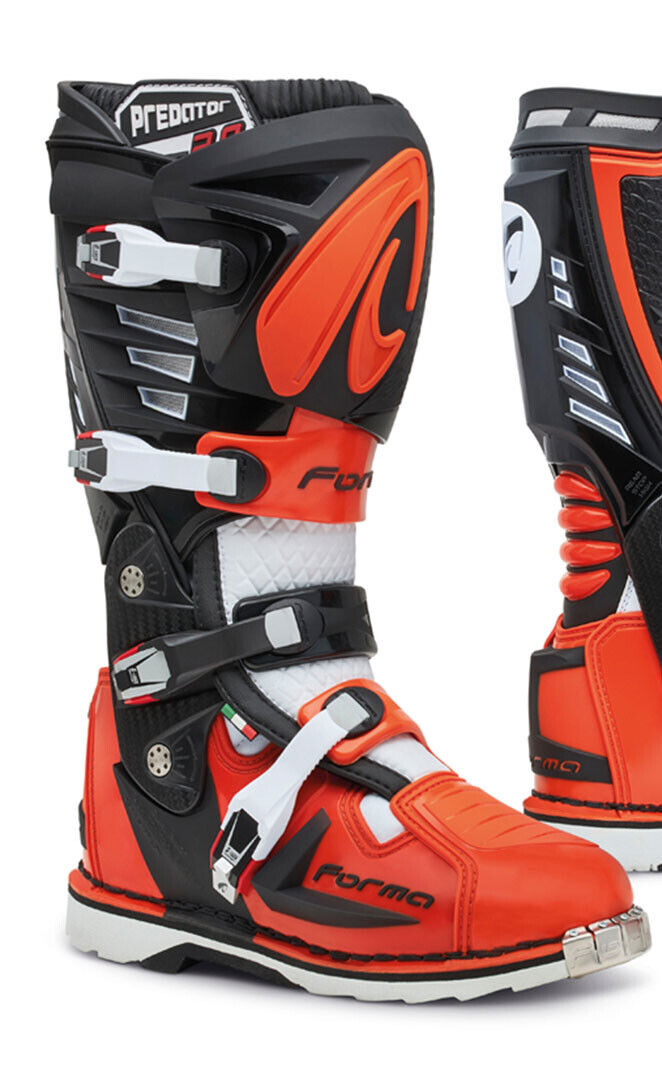 Forma MX Motocross Boots Predator 2.0 Black Orange White