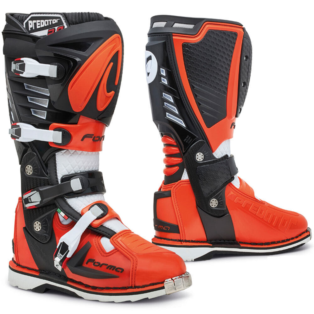 Forma MX Motocross Boots Predator 2.0 Black Orange White