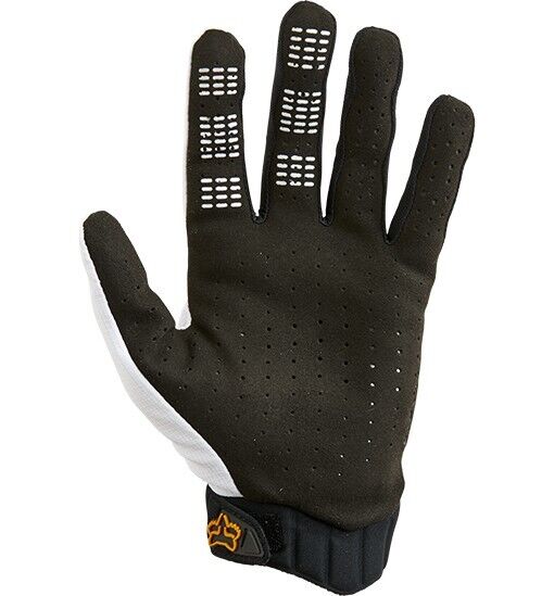 Fox MX Motocross Gloves Flexier White Black Gold