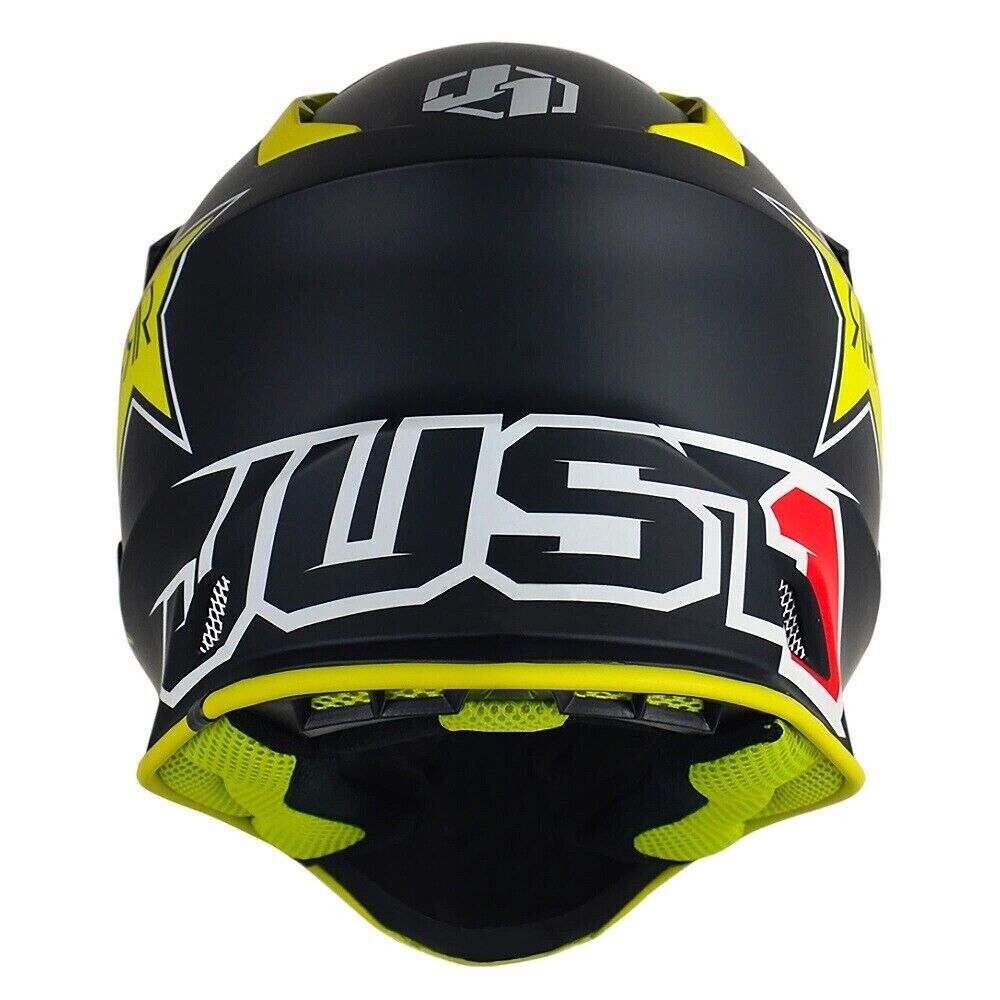 Just 1 MX Motocross Helmet J38 Rockstar Energy Drink Black Yellow Flo
