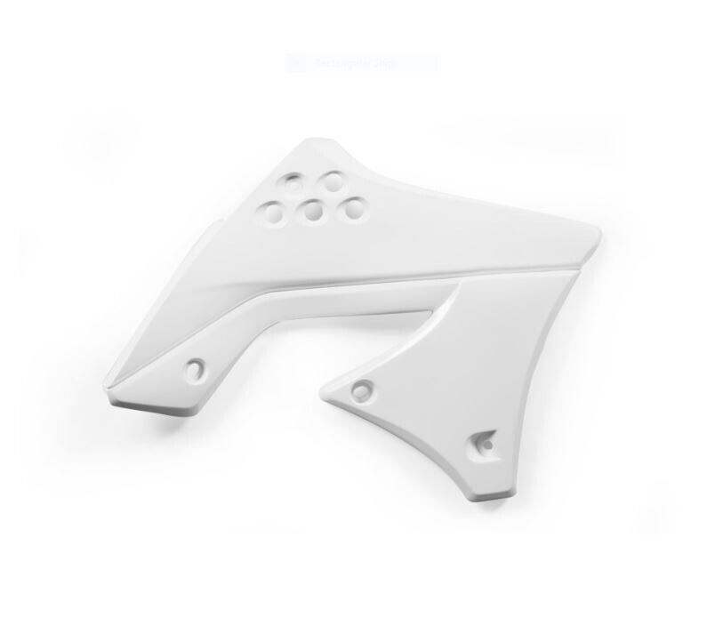Kawasaki KX250F MX Motocross Radiator Scoops '09 White Polisport Enduro