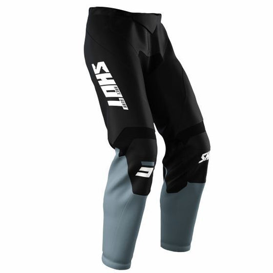 Shot Mx Motocross Pants Raw Burst Blac Grey