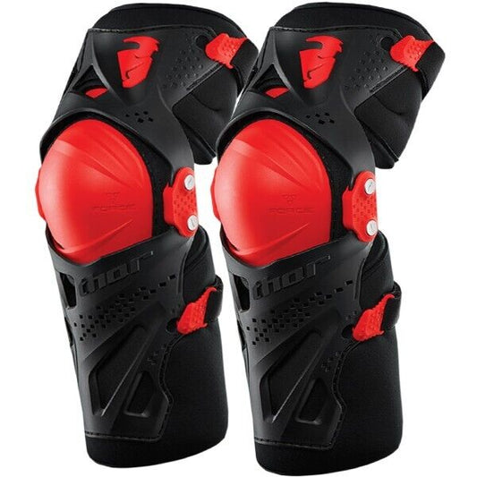 Thor MX Motocross Knee Guards Force XP L XL Black Red