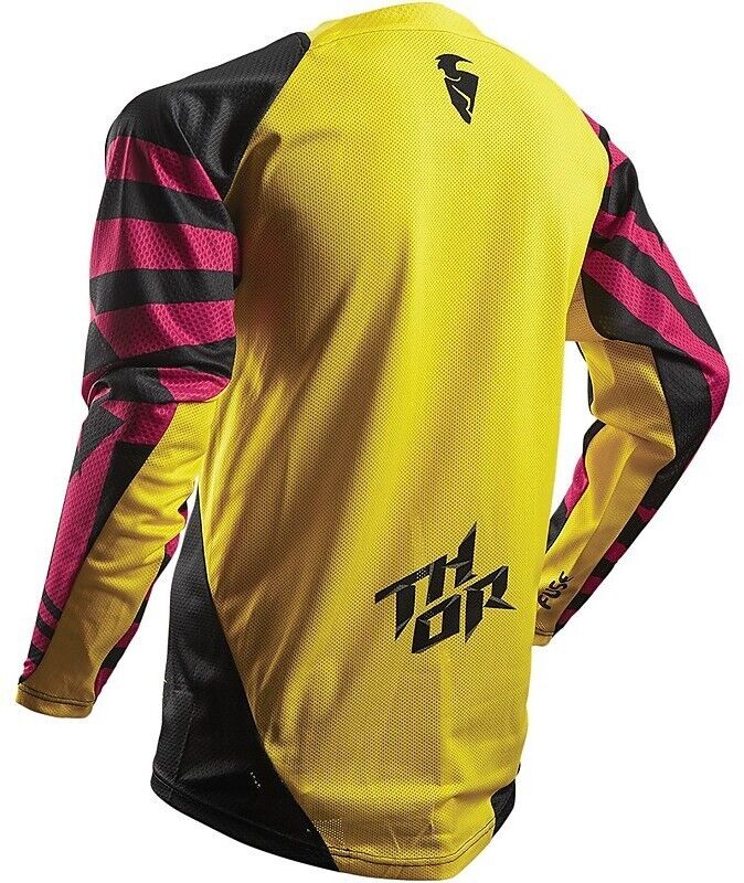 Thor Motocross Jersey YOUTH Fuse Air Dazz Magenta Yellow