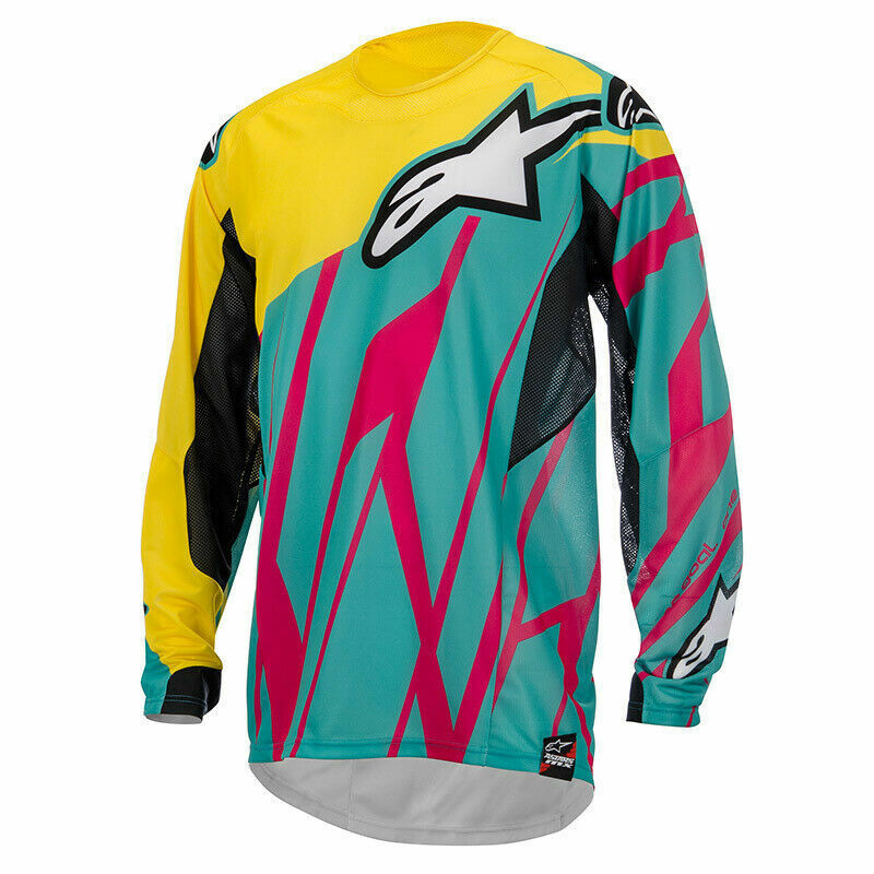Alpinestars MX Motocross Jersey TECHSTAR Teal Yellow Magenta